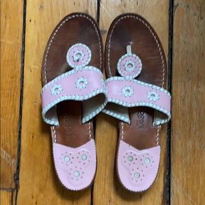 Pink and white Jack Rogers sandals